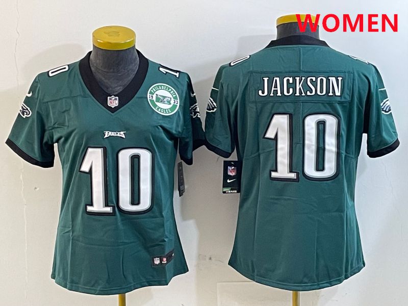 Women Philadelphia Eagles #10 Jackson Green Second generations 2025 Nike Vapor Limited NFL Jersey style 4
